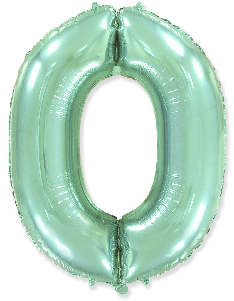 Number 0 - Pastel Mint - 40 inch - Flex