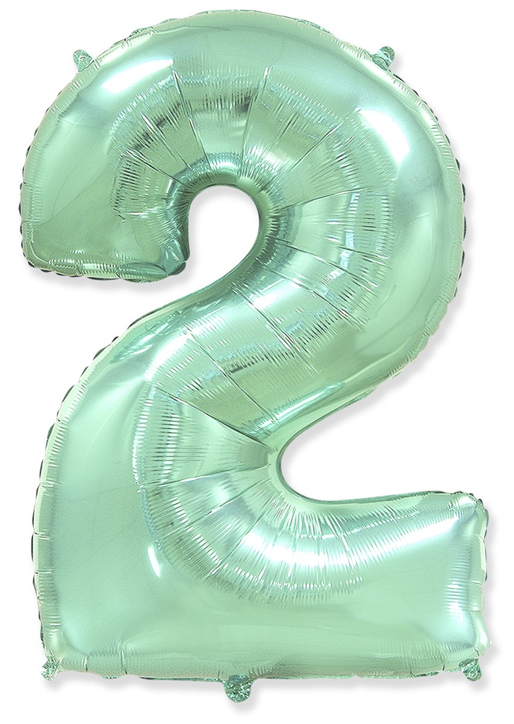 [901762M] Number 2 - Pastel Mint - 40 inch - Flex