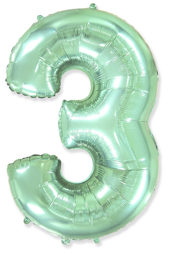 [901763M] Number 3 - Pastel Mint - 40 inch - Flex