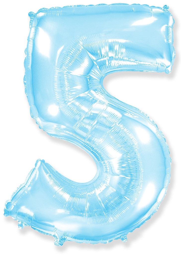 Number 5 - Pastel Blue - 40 inch - Flex