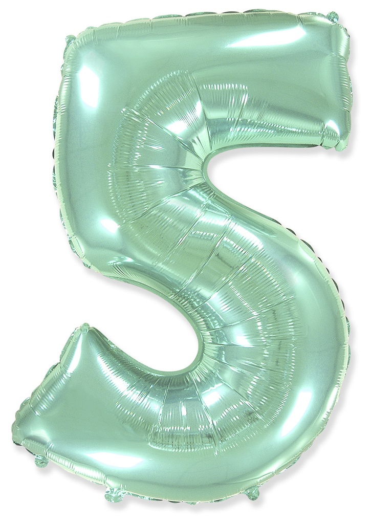 [901765M] Number 5 - Pastel Mint - 40 inch - Flex