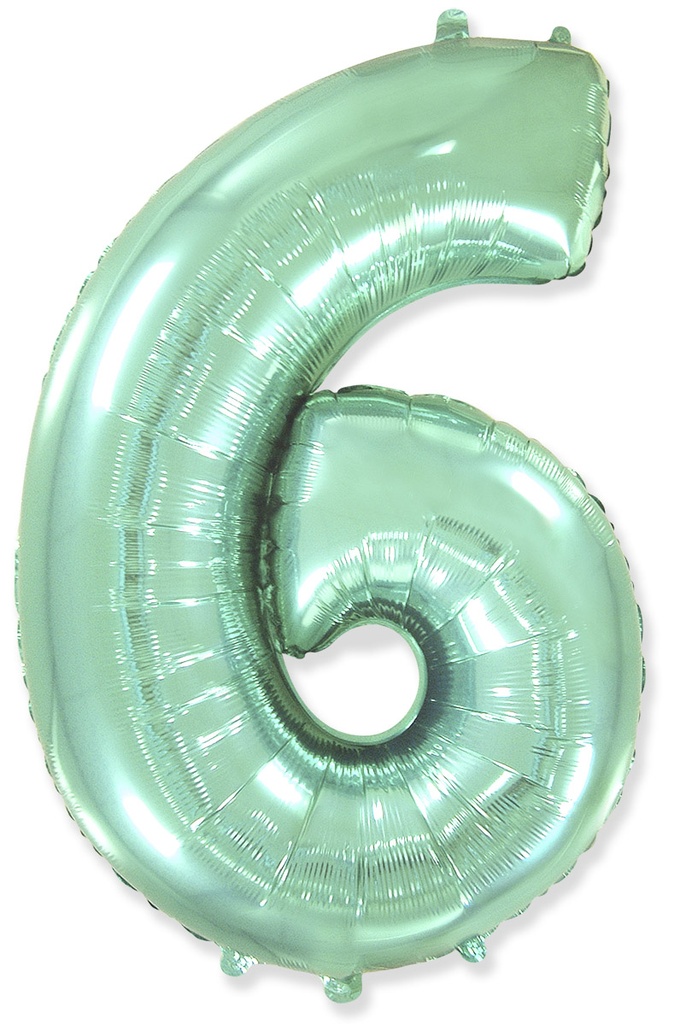 Number 6 - Pastel Mint - 40 inch - Flex