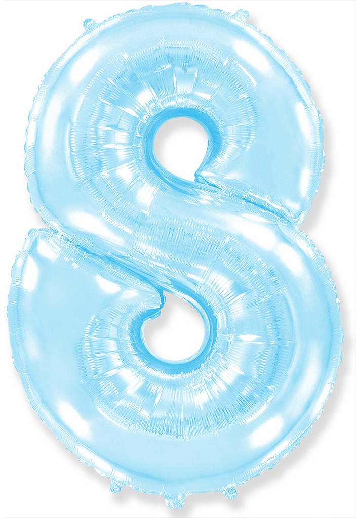 [901768] Number 8 - Pastel Blue - 40 inch - Flex