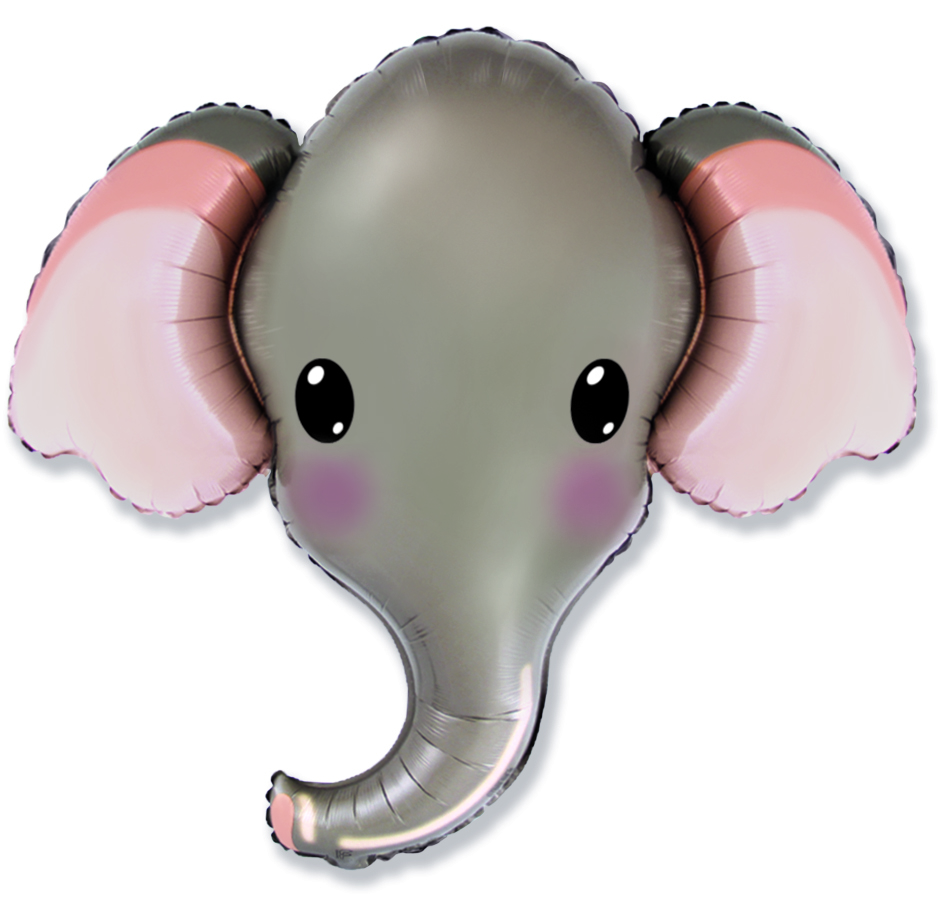 Grey Elephant Head - 32 inch - Flex