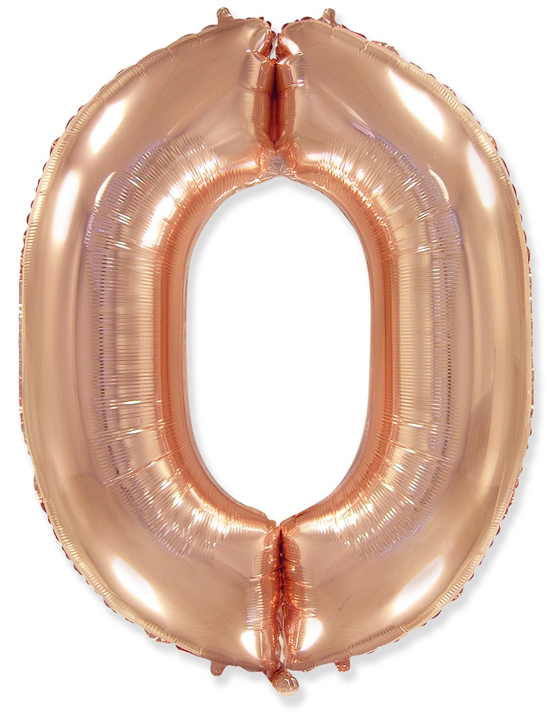 Number 0 - Rose Gold - 32 inch - Flex