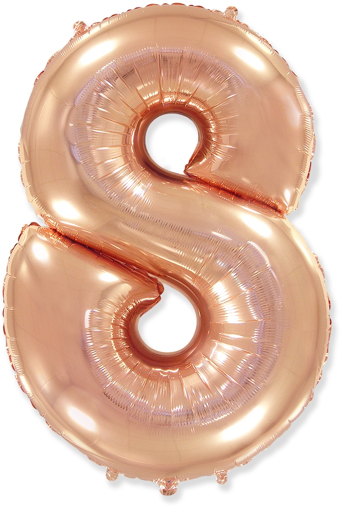 [901818] Number 8 - Rose Gold - 32 inch - Flex