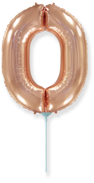 Number 0 - Rose Gold - 14 inch - Flex