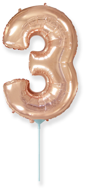 [902763] Number 3 - Rose Gold - 14 inch - Flex