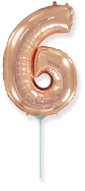 [902766] Number 6 - Rose Gold - 14 inch - Flex