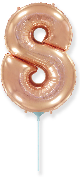 Number 8 - Rose Gold - 14 inch - Flex