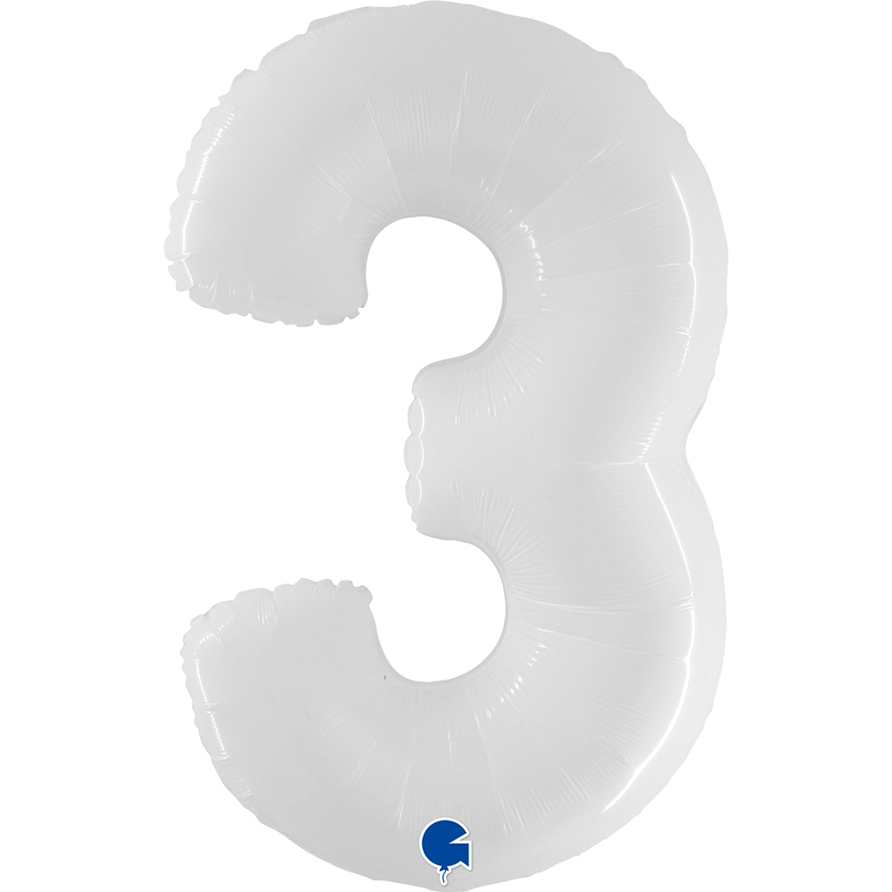 Number 3 - White - 40 inch - Grabo