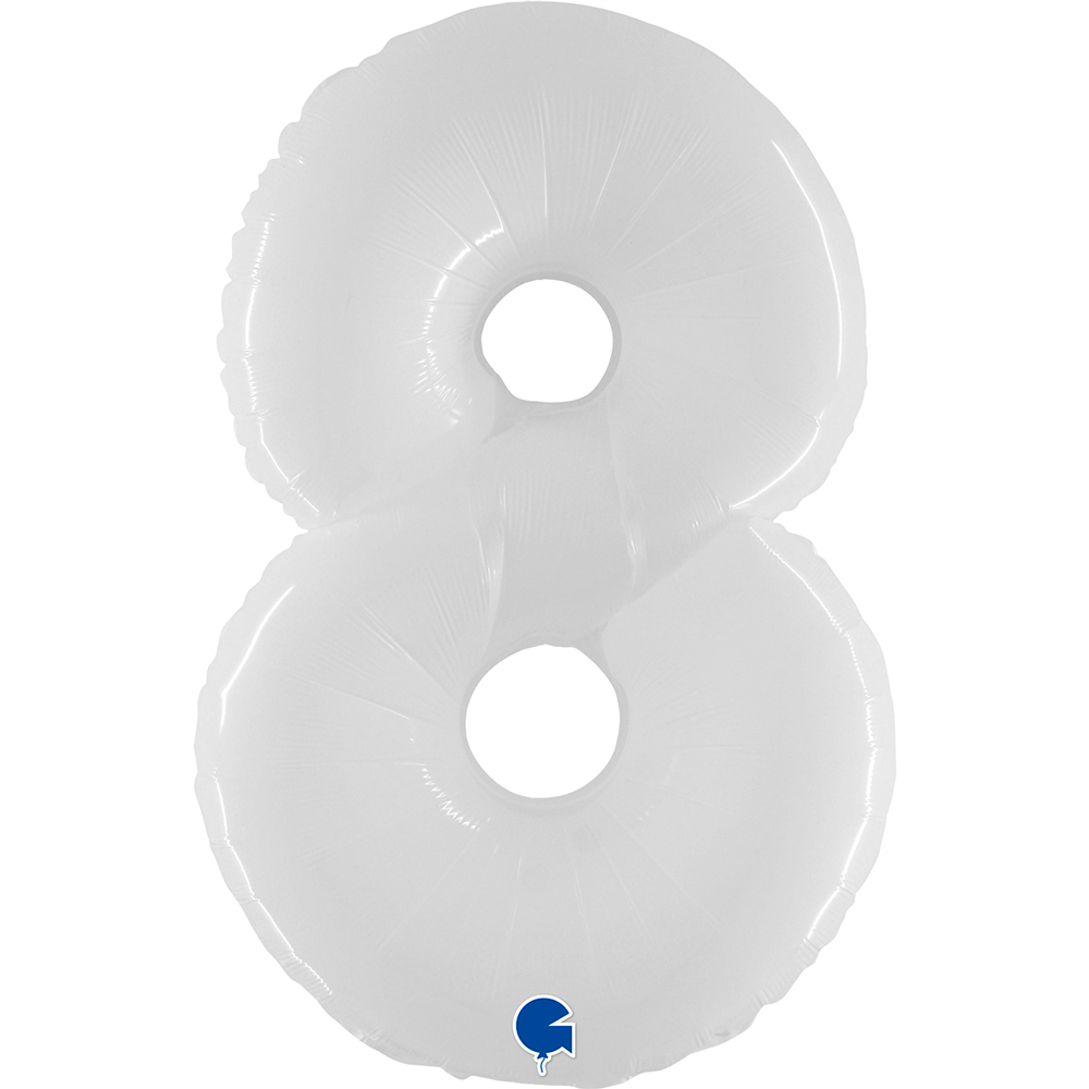 Number 8 - White - 40 inch - Grabo