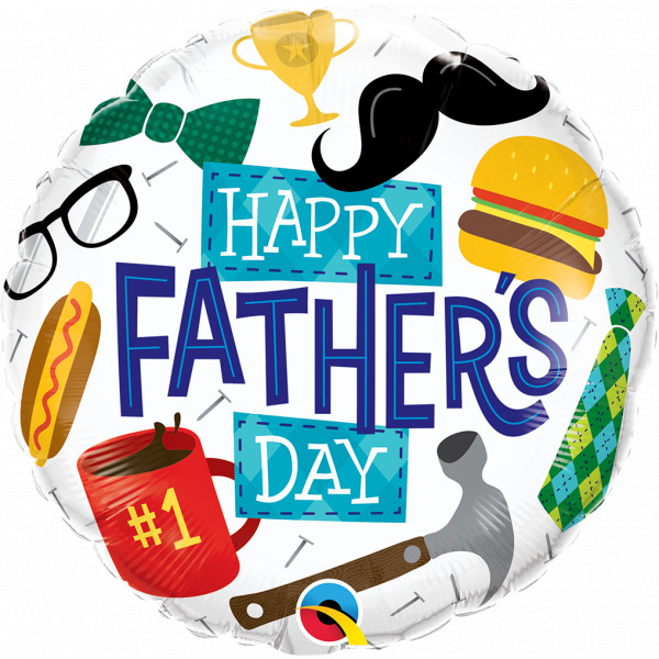 [98465] Happy Fathersday - Icons - 18 inch - Qualatex