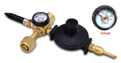 [B263] Tilt Valve Foil Inflator - With Gauge - EURO - Lagenda