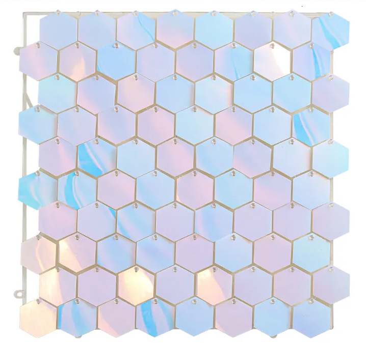 Shimmerwall Hexagon - Connection Round - Dreamy Light Blue - 6 Pcs