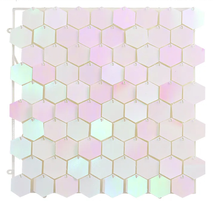 [B336DI] Shimmerwall Hexagon - Connection Round - Dreamy Iridescent - 6 Pcs