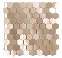 Shimmerwall Hexagon - Connection Round - Matte Champagne - 6 St.