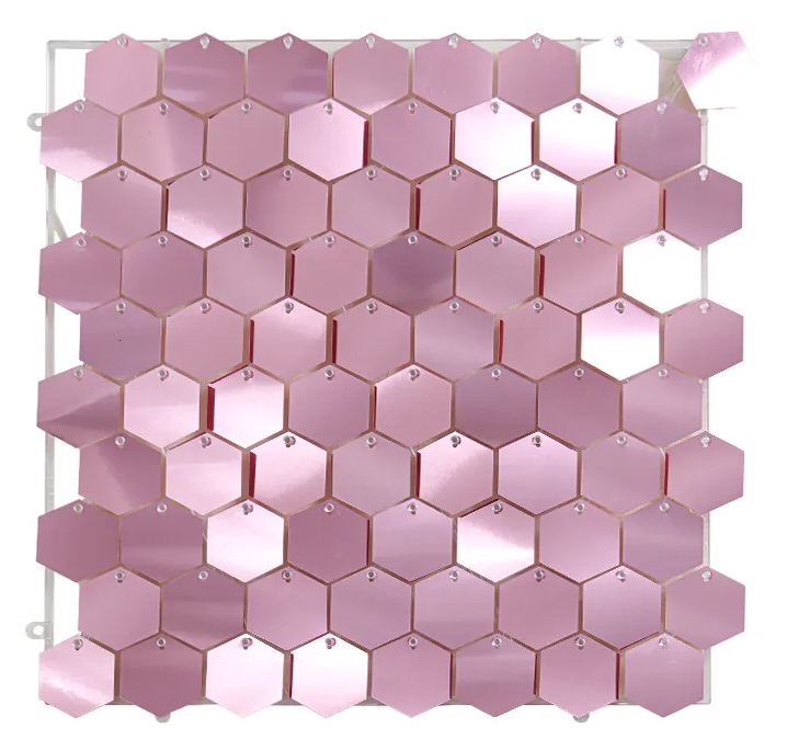 Shimmerwall Hexagon - Connection Round - Light Matte Rosegold - 6 Stuks