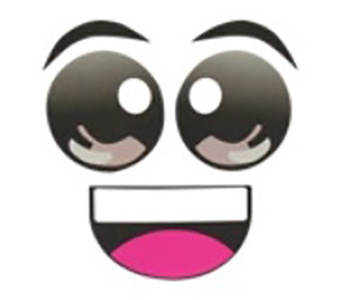 [B602M] Man Face Sticker - 1 Pcs