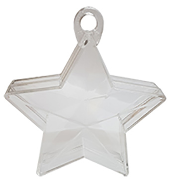 [B610T] Balloon Weight - Star -Transparant - 12 Pcs