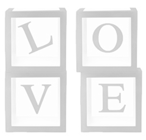 [B735L] Balloon Boxes Transparant - Love