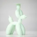Ballonhund Kerzenständer - Pastell Grün