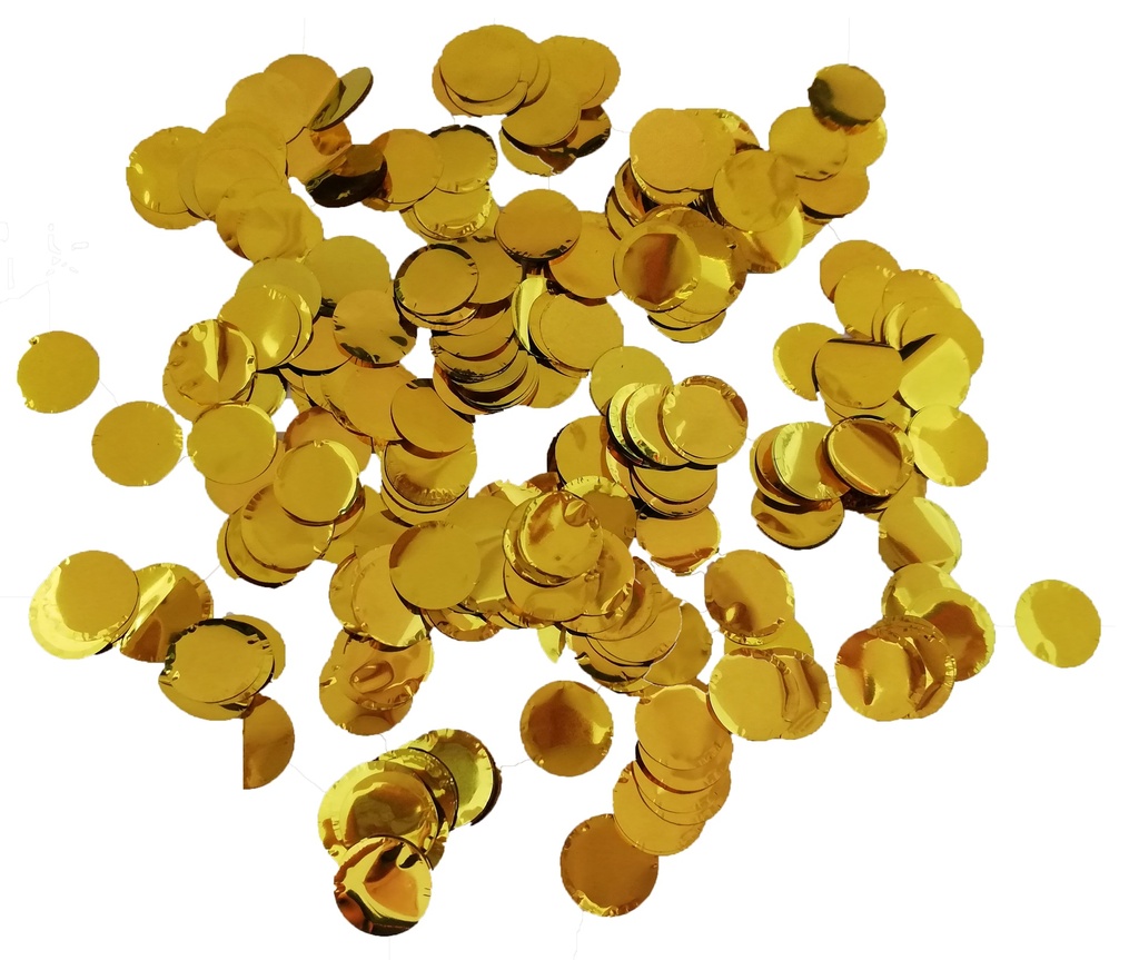 [CON10G] Confetti Metallic Round - 10mm - Gold - 250gr