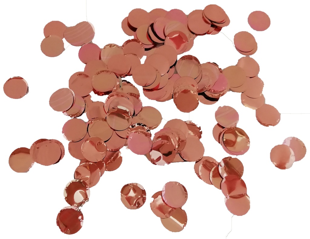 [CON10RG] Confetti Metallic Round - 10mm - Rose Gold - 250gr