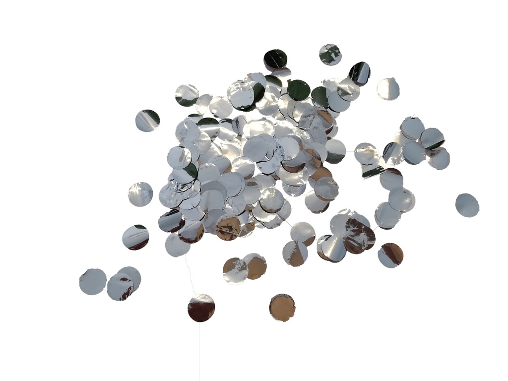 [CON10S] Confetti Metallic Round - 10mm - Silver - 250gr