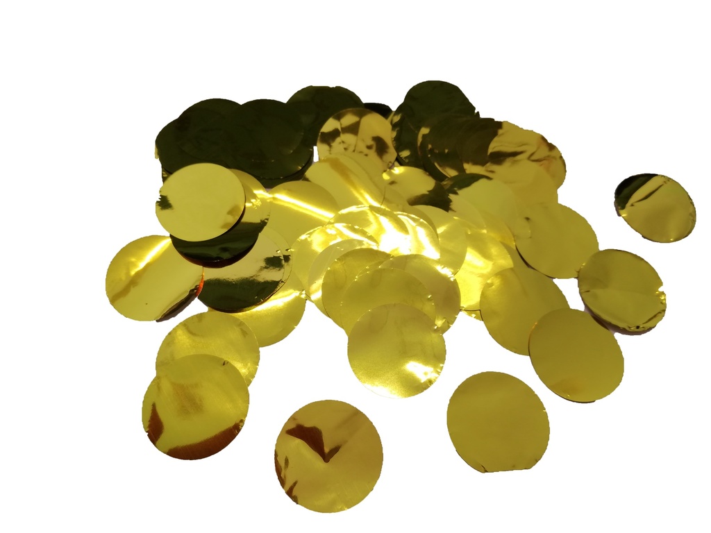 [CON23G] Confetti Metallic Round - 20mm - Gold - 250gr