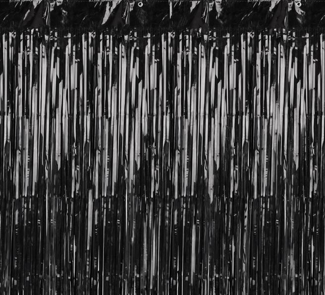 [CRT-010] Party Curtain Backdrop - Black