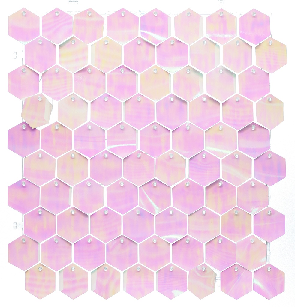 Shimmerwall Hexagon - Connection Square - Dreamy Light Pink - 6 St.