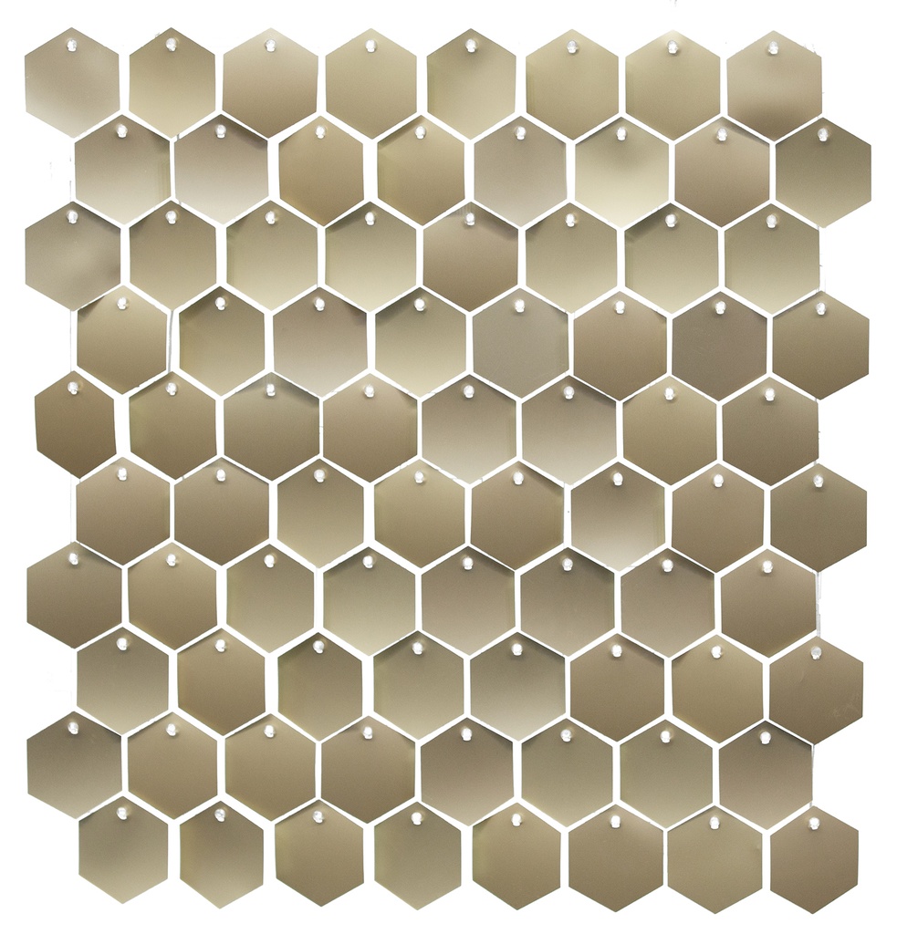 Shimmerwall Hexagon - Connection Square - Matte Champagne - 6 Pcs