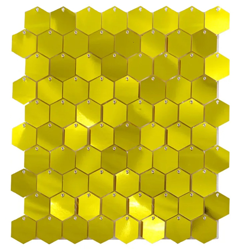 Shimmerwall Hexagon - Connection Square - Mirror Gold - 6 Stuks