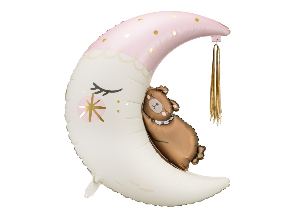 Teddy Bear On The Moon - Pink - 38 inch