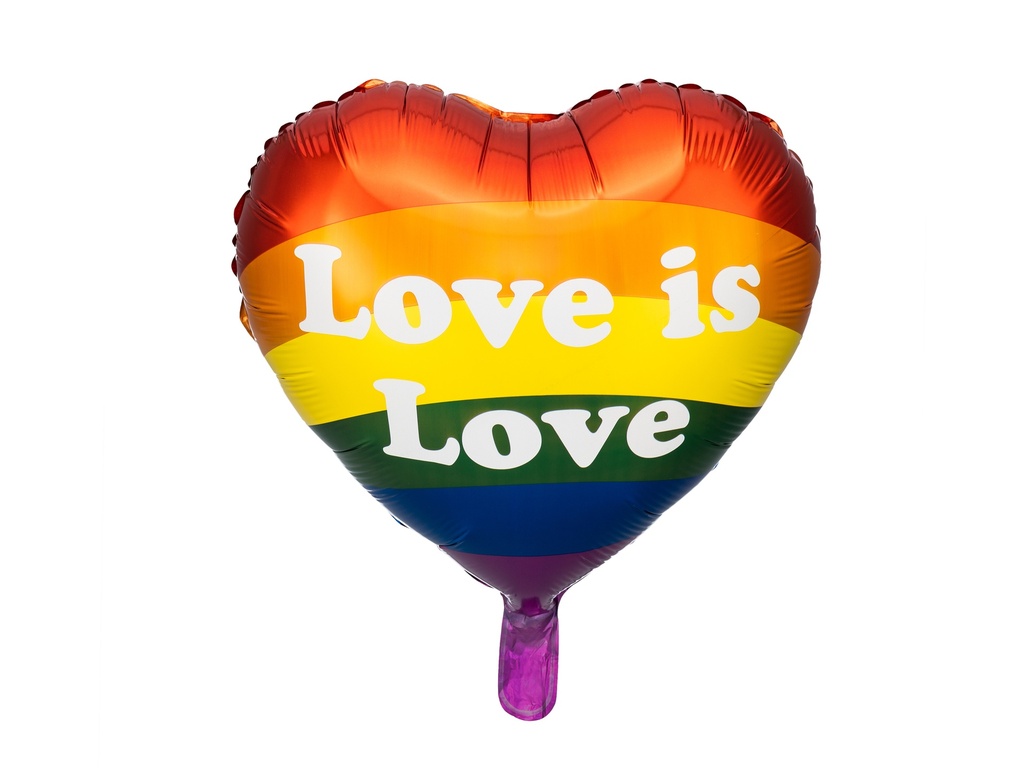 Love Is Love - Rainbow Heart - 14 inch