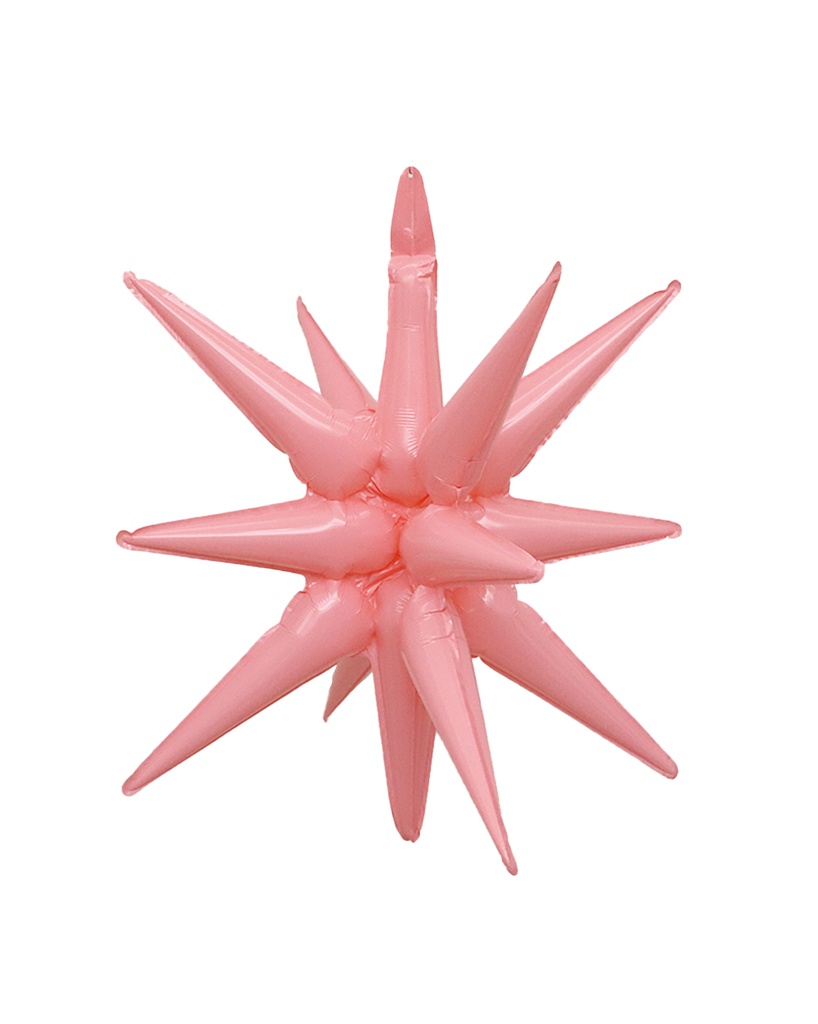 [FG073] Exploding Star - Macaron Pink - 22 inch - 10 St.