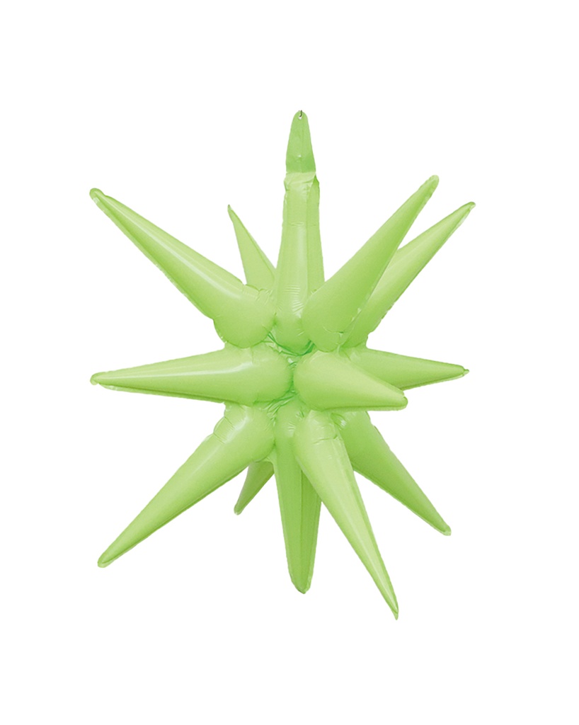 [FG076] Exploding Star - Macaron Green - 22 inch - 10 St.