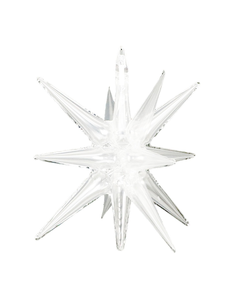 [FG081] Exploding Star - Transparent - 22 inch - 10 St.