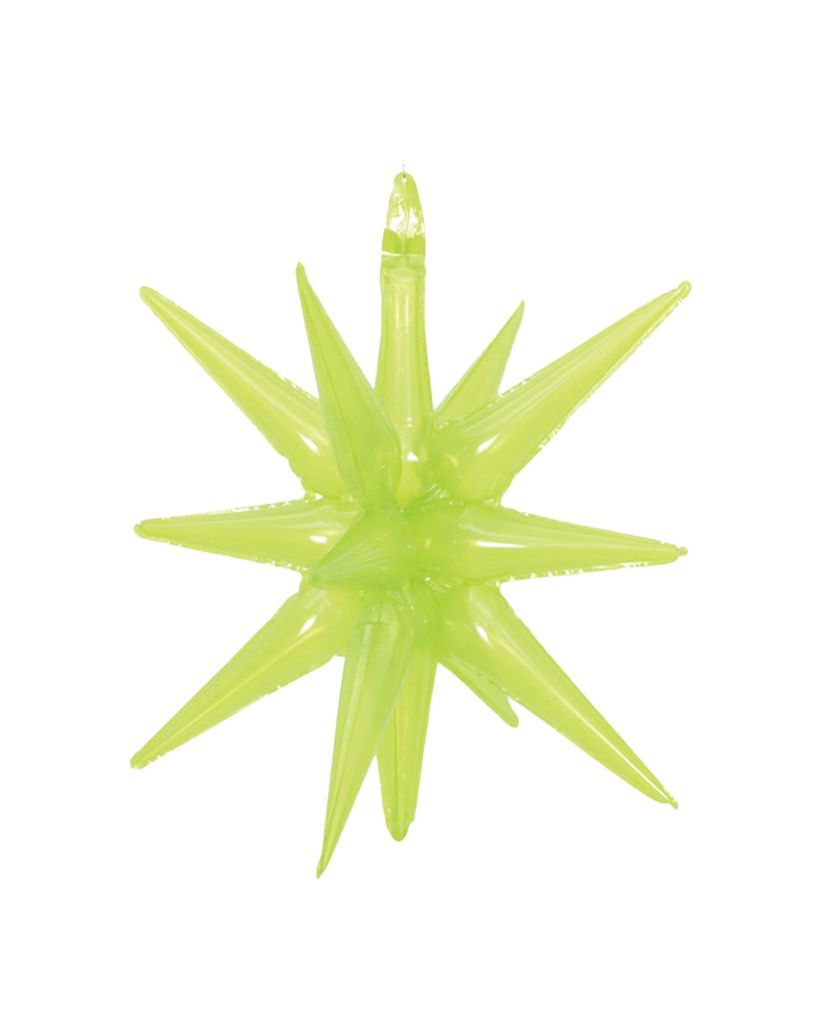Exploding Star - Crystal Green - 22 inch - 10 Stuks