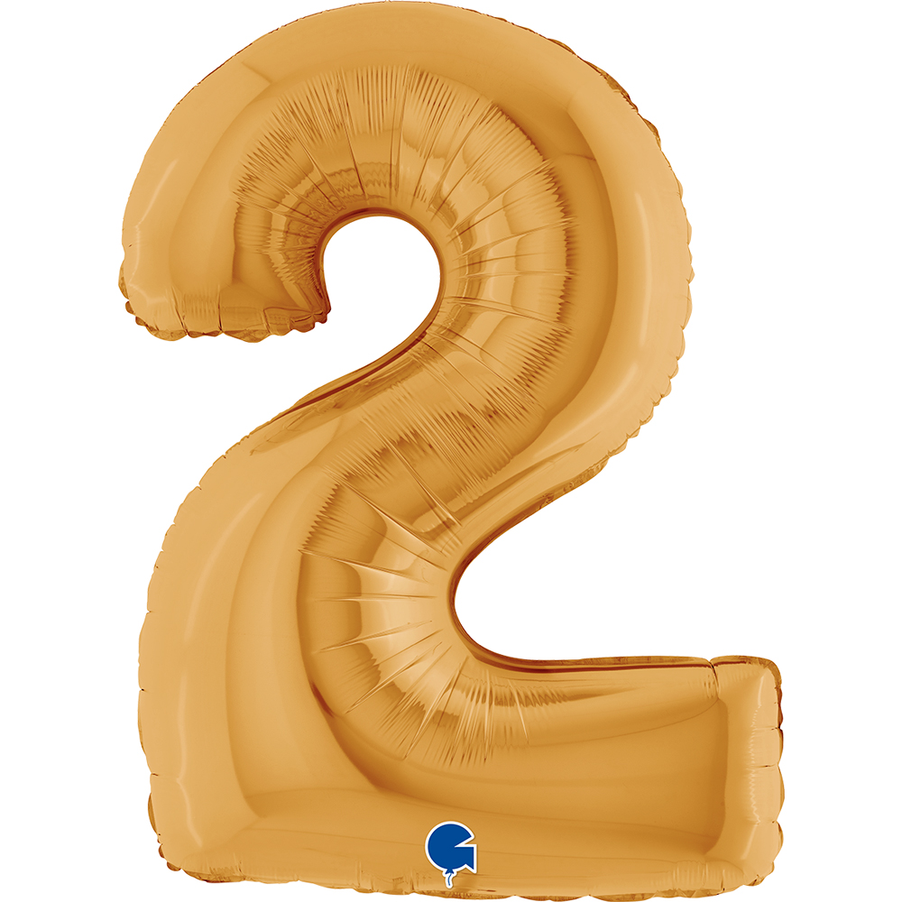[022G-P] Number 2 - Gold - 40 inch - Grabo