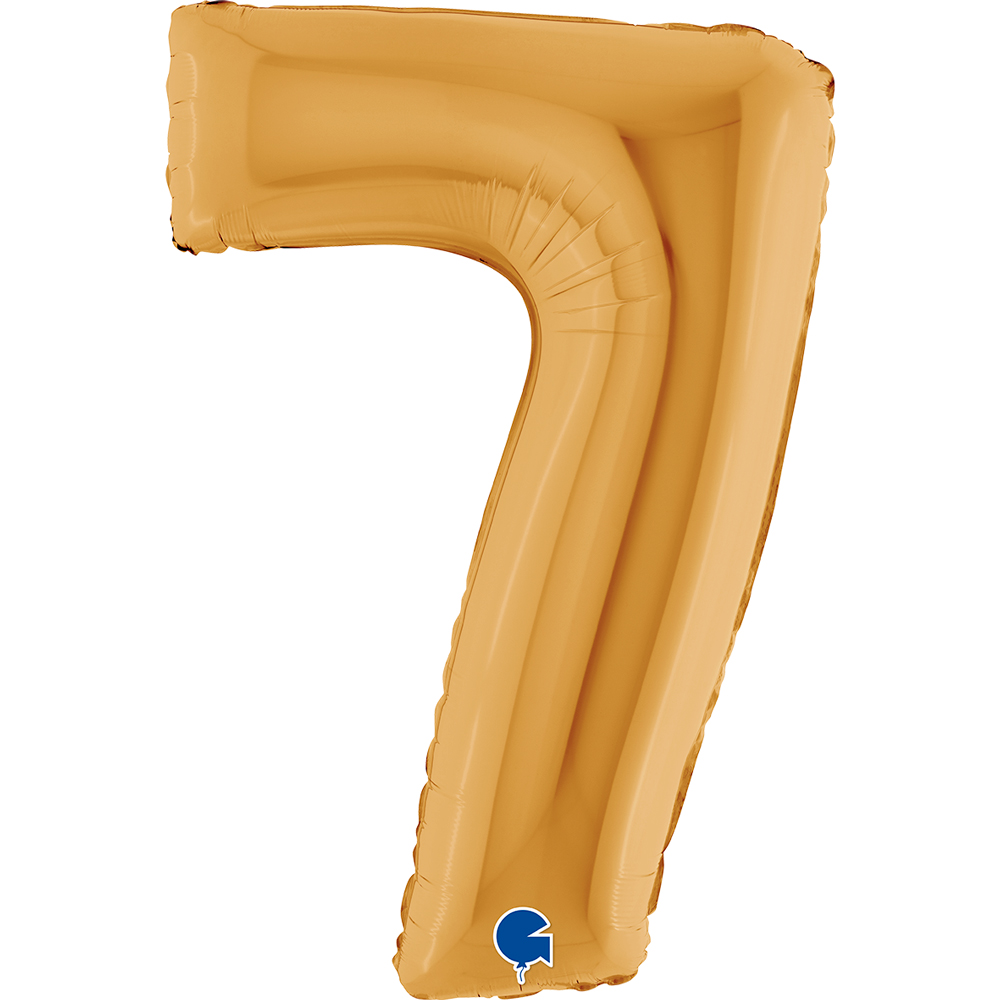 [027G-P] Number 7 - Gold - 40 inch - Grabo