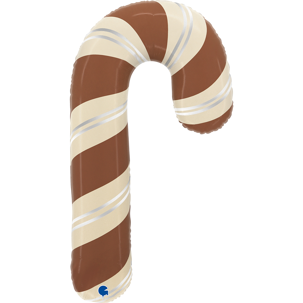 Satin Chocolate Candy Cane - 35 inch - Grabo
