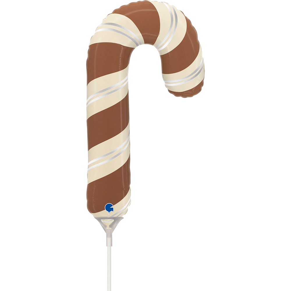 Satin Chocolate Candy Cane - 14 inch -  Grabo