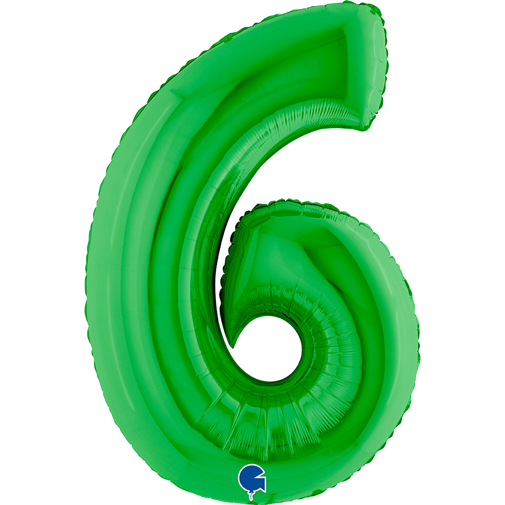 [036GR-P] Number 6 - Green - 40 inch - Grabo