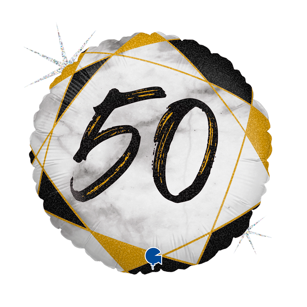 Number 50 - Marble Black - 18 inch - Grabo