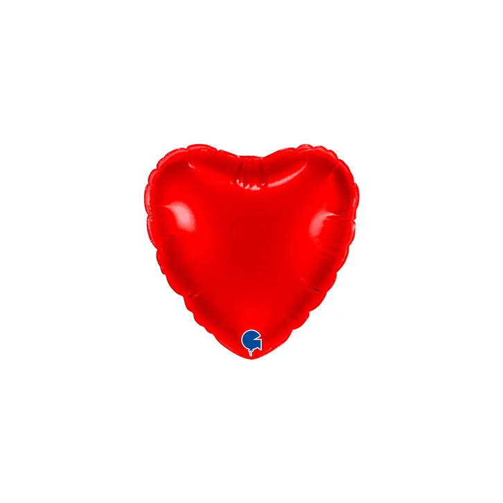 [04008R-B10] Heart Red - 4 inch - Grabo - 10 St.