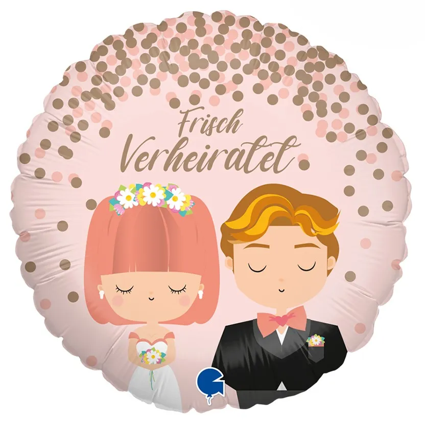 Frisch Verheiratet - Rose Gold Confetti - 18 inch - Grabo