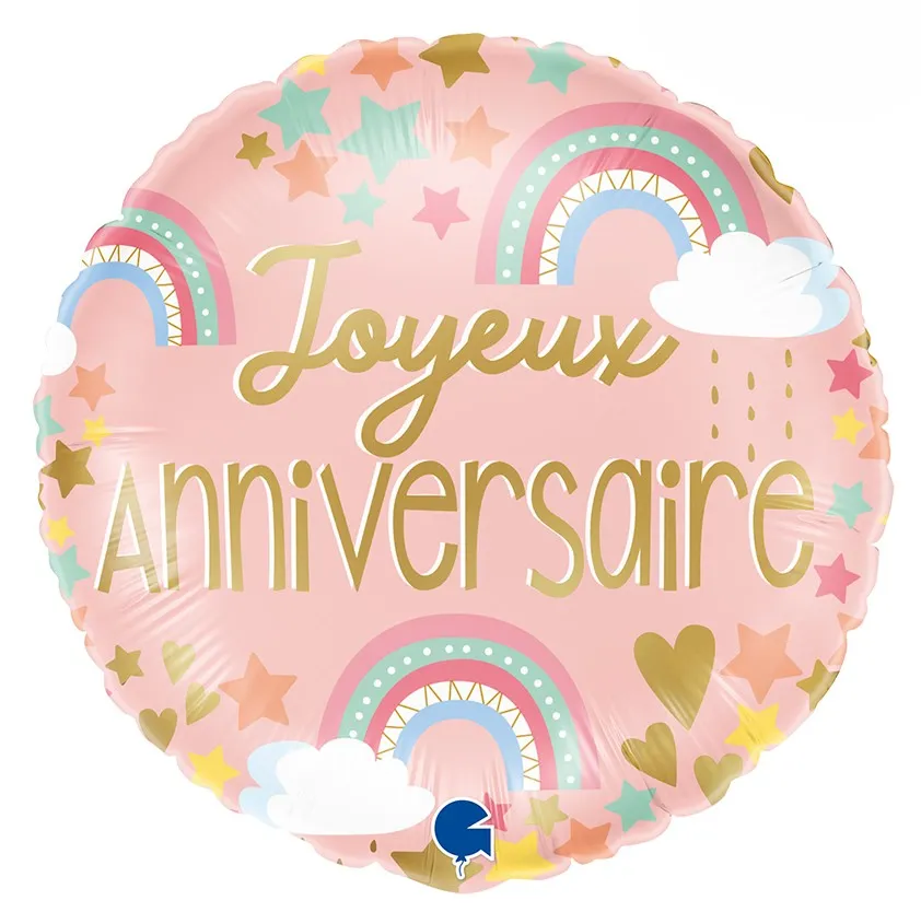 Joyeux Anniversaire - Rainbow - 18 inch - Grabo