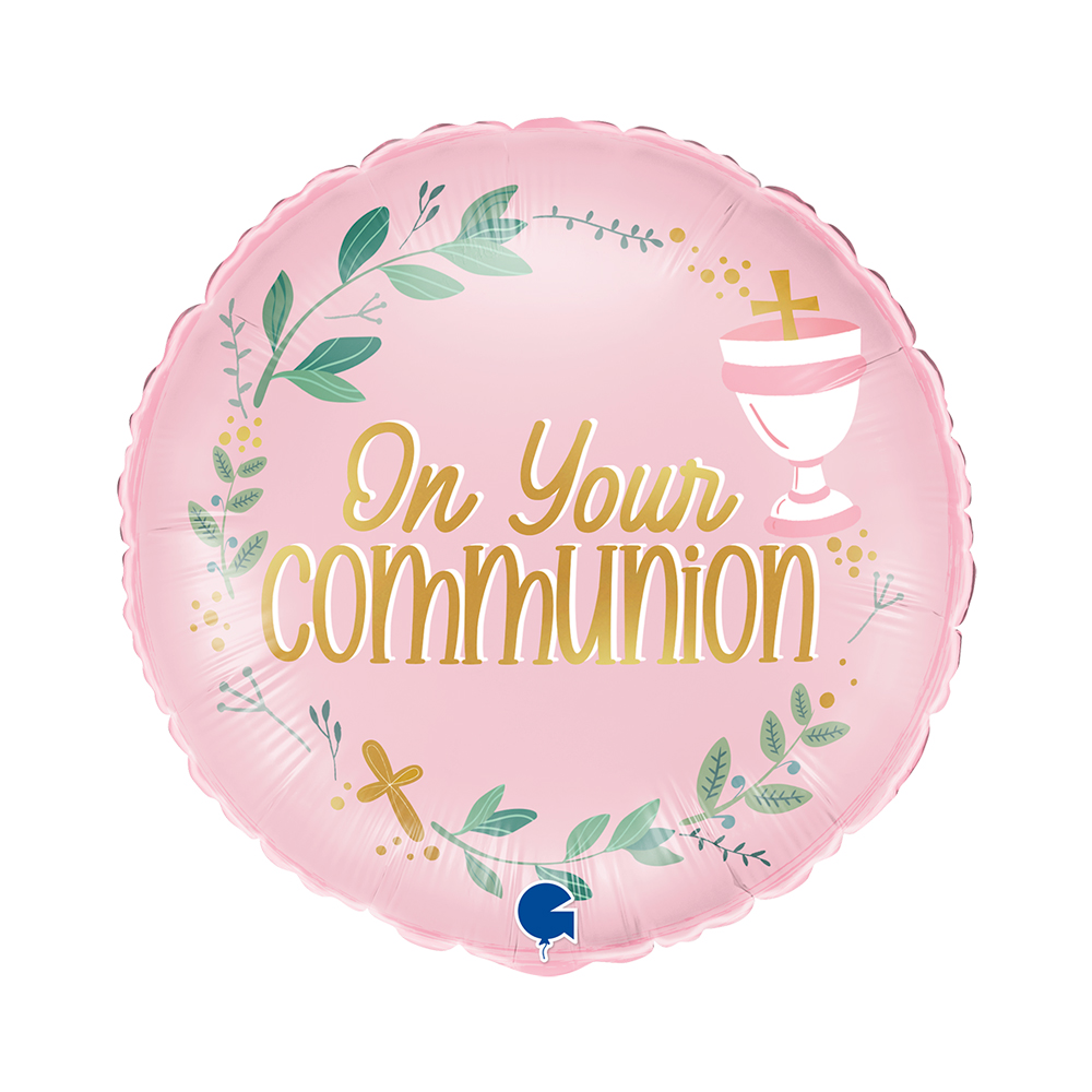[G78187-P] On Your Communion - Pink - 18 inch - Grabo